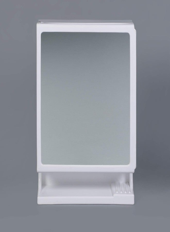 BRANCO New Look Mirror Cabinet | Bathroom Mirror Cabinet | Makeup Accessories Organizer | Strong And Heavy | Corner Cabinet With Mirror | Plastic | Ivory - Image 4